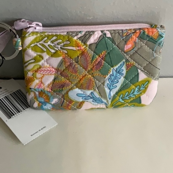 Vera Bradley Purple and Green Floral Wallet ID Case - Picture 2 of 6